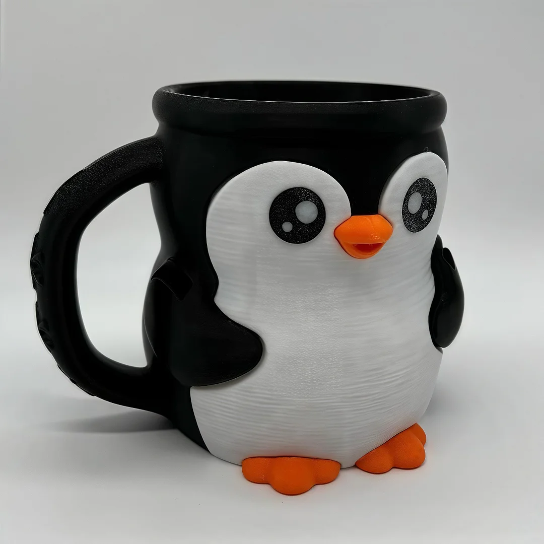Penguin Ice Cream Pint Stand - 3D Printed Collectible Dessert Companion