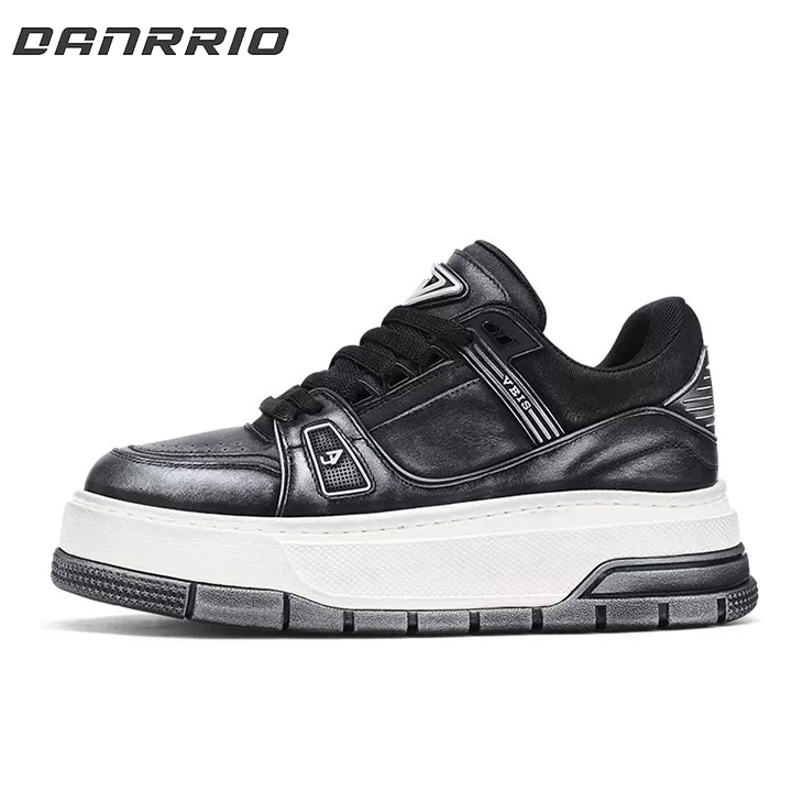 DANRRIO Leather Platform Casual Sneakers | Luxury Cowhide Daddy Shoes DANRRIO.COM DANRRIO