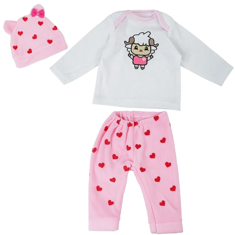 17-22 Inch Newborn Baby Dolls Girl Reborn Baby Dolls Clothes Set ,3pcs Real Life Baby Dolls Outfits Accessories with Clothing Set