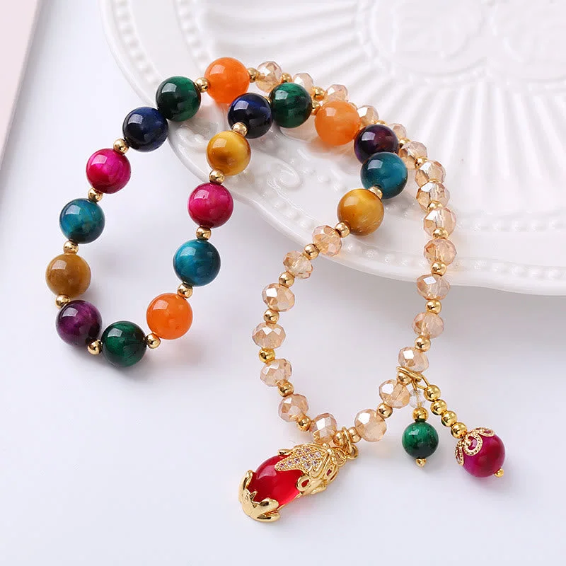 Tiger Eye PiXiu Natural Stone Wealth Bracelet