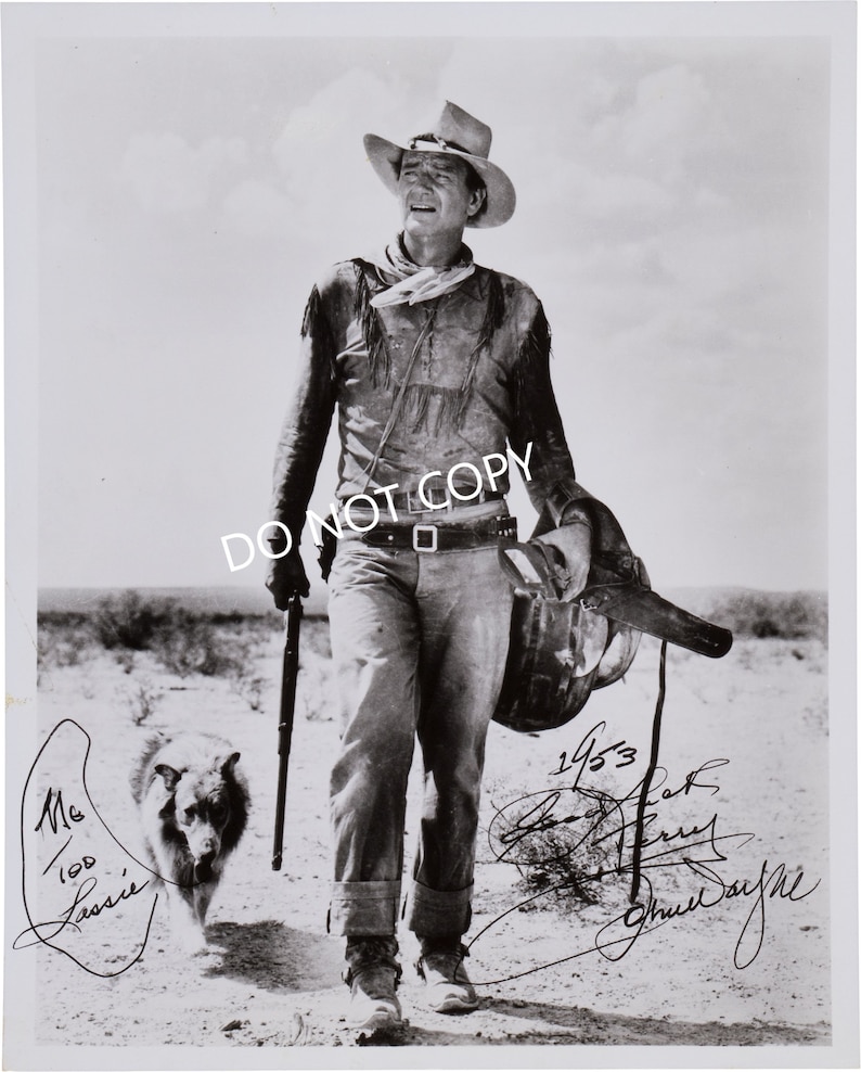 JOHN WAYNE 8 x10 20x25 cm Autographed Hand Signed Photo Poster painting