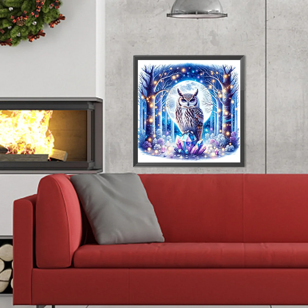 Full Round Diamond Painting 40*40cm - Owl