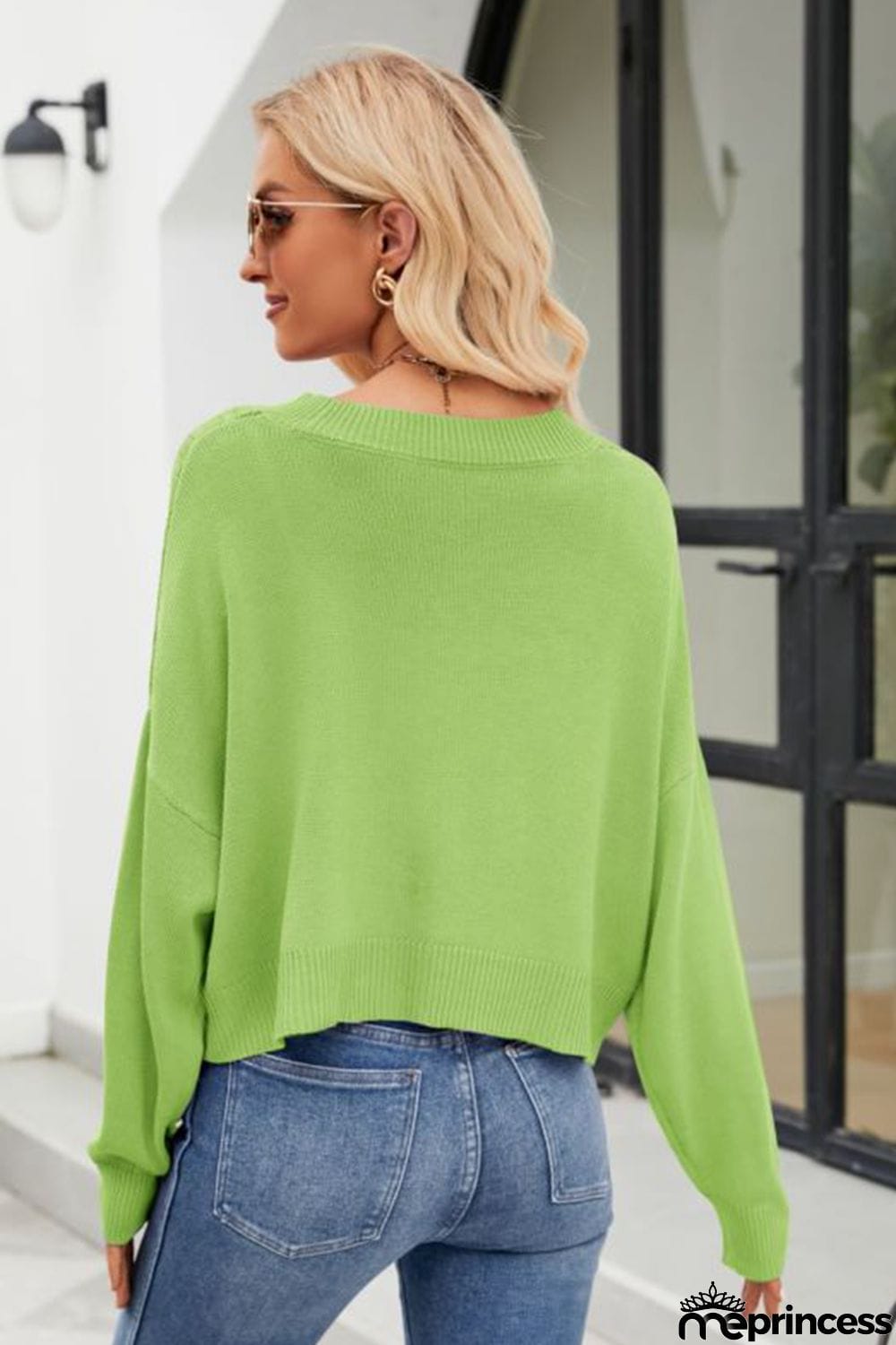 V-Neck Button Down Cardigan