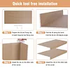 [US Local Warehouse] Set of 4 Wire Shelf Cover 0.32in Thick Removable Wire Rack Covers Easy To Clean and Install PVC Pantry Shelf Cover for Kitchen Pantrys Bathroom Office Shelving (43x20x3in)