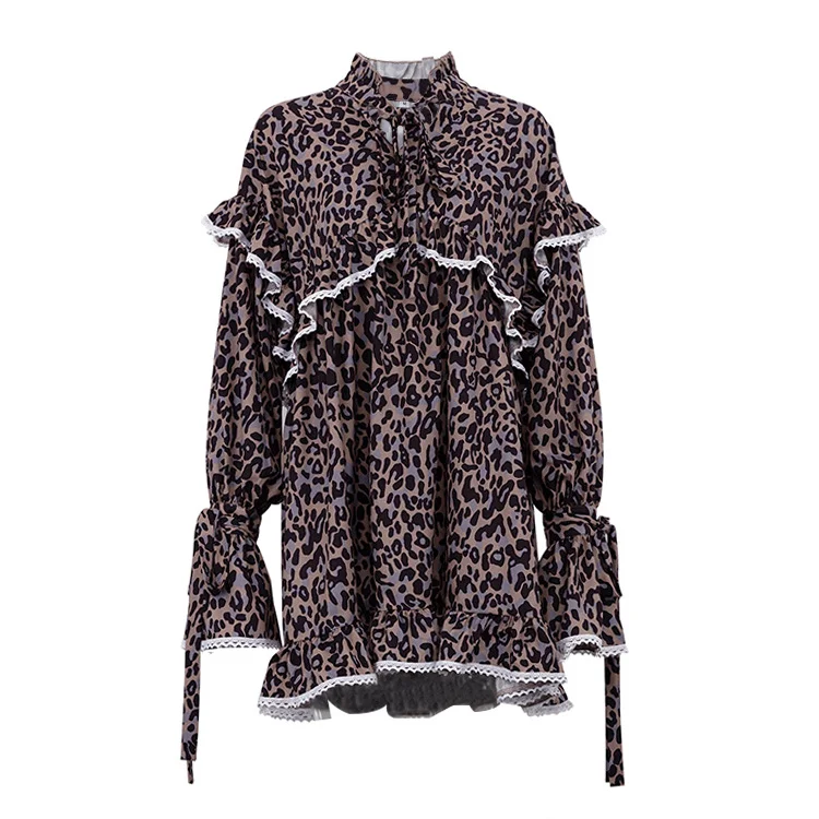 Uveng Uveng Women's Wear 2023 Spring And Summer New Print Dress Fashion Horn Sleeve Tie Short Skirt Children