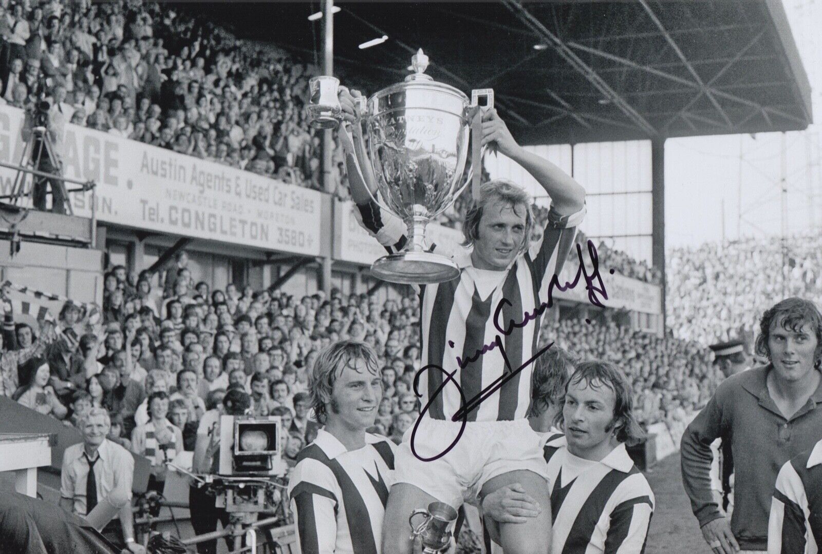 JIMMY GREENHOFF HAND SIGNED 12X8 Photo Poster painting STOKE CITY AUTOGRAPH FOOTBALL 2