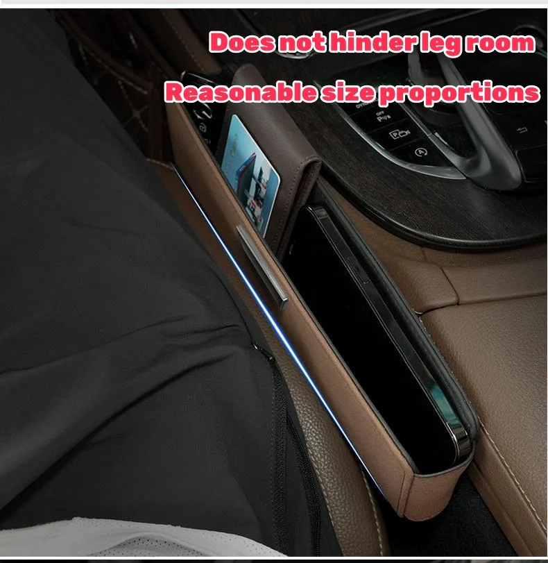 High-end custom suede car seat gap storage box
