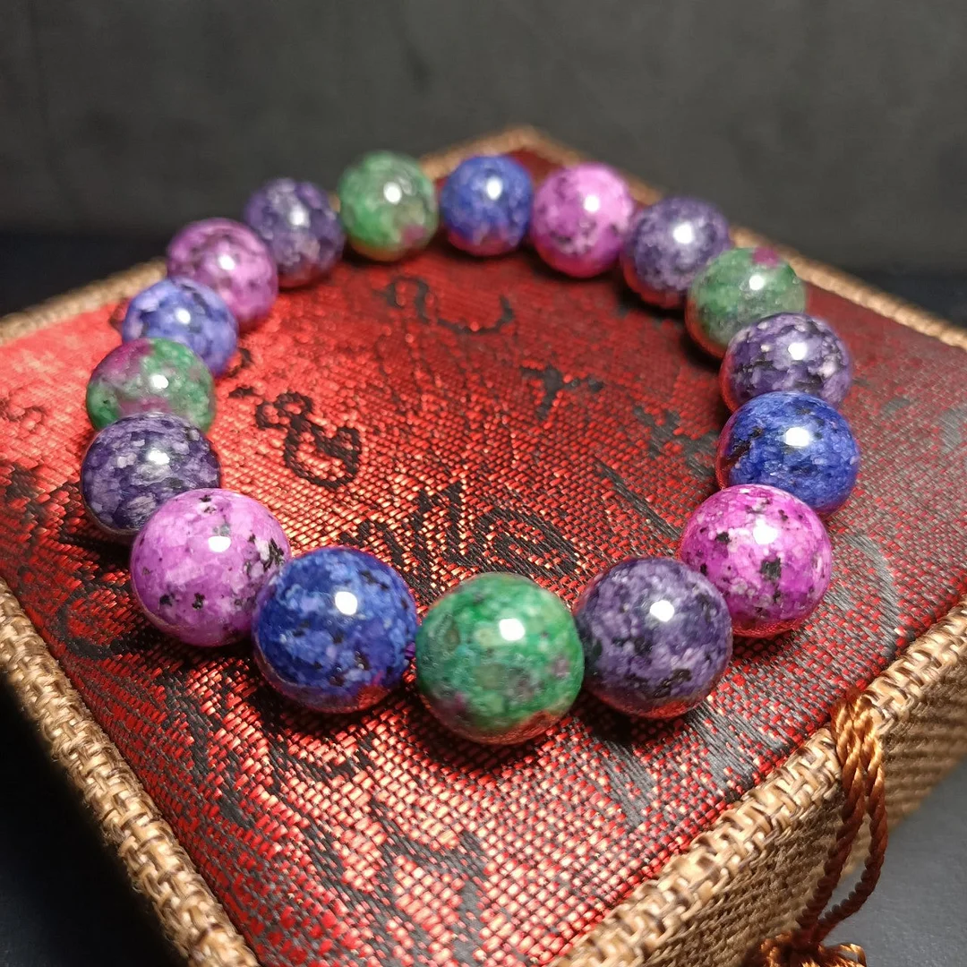 Rainbow Colorful Beaded Charm Bracelet