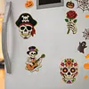 Special Shaped Diamond Painting Fridge Magnets 6Pcs Skull Halloween Decor