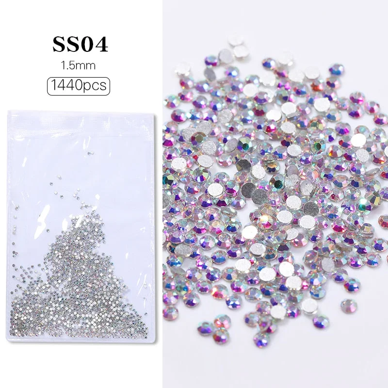 48pcs Mixed Size Aurora Little Bear Nail Art Accessories Resin Kawaii Bear Stereo FlatBack 3D Fashion Fingernail DIY Decoration-Nail Inspo