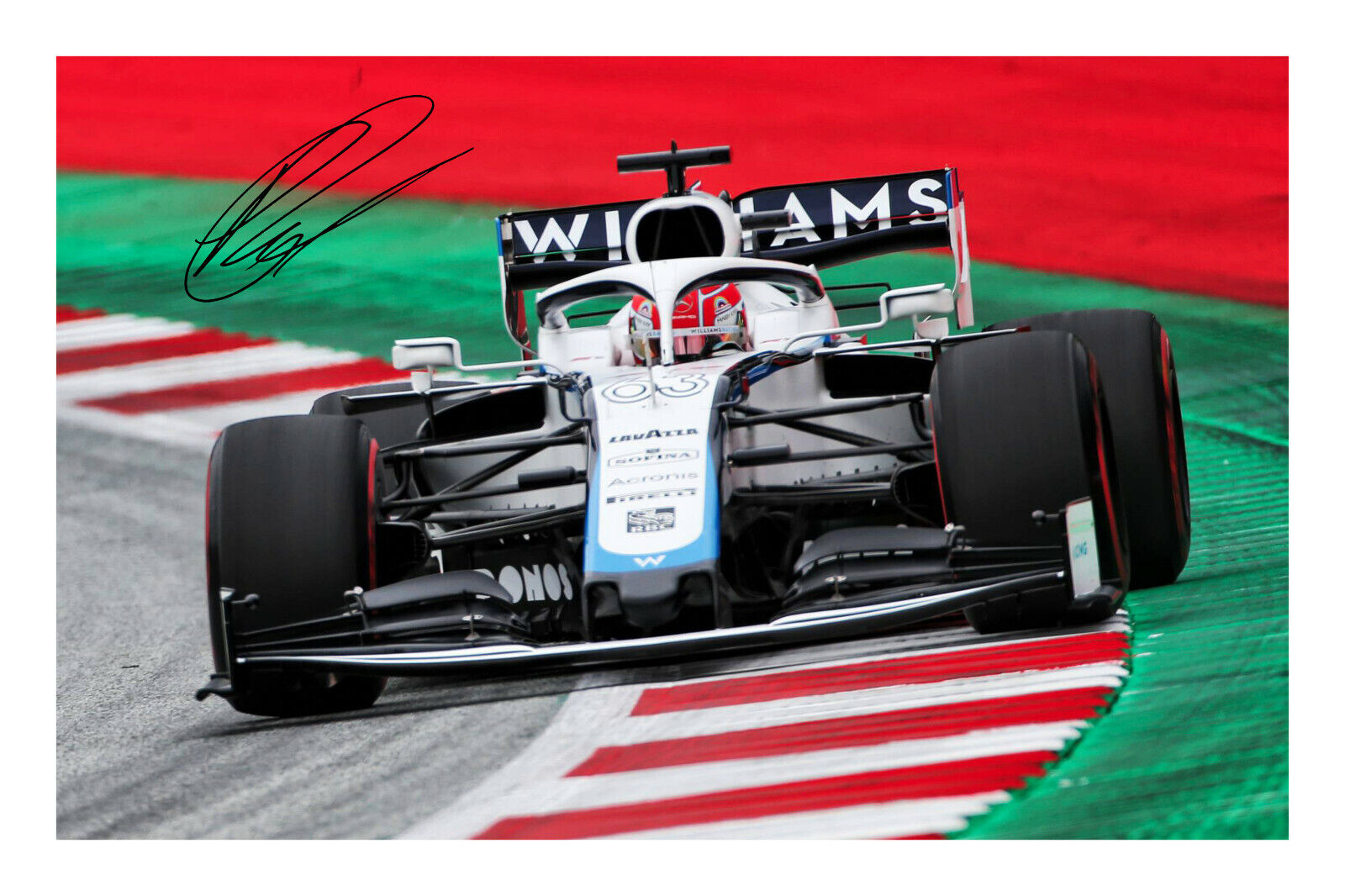 George Russell Signed A4 Photo Poster painting Print Autograph Formula 1 2021 F1 One Williams