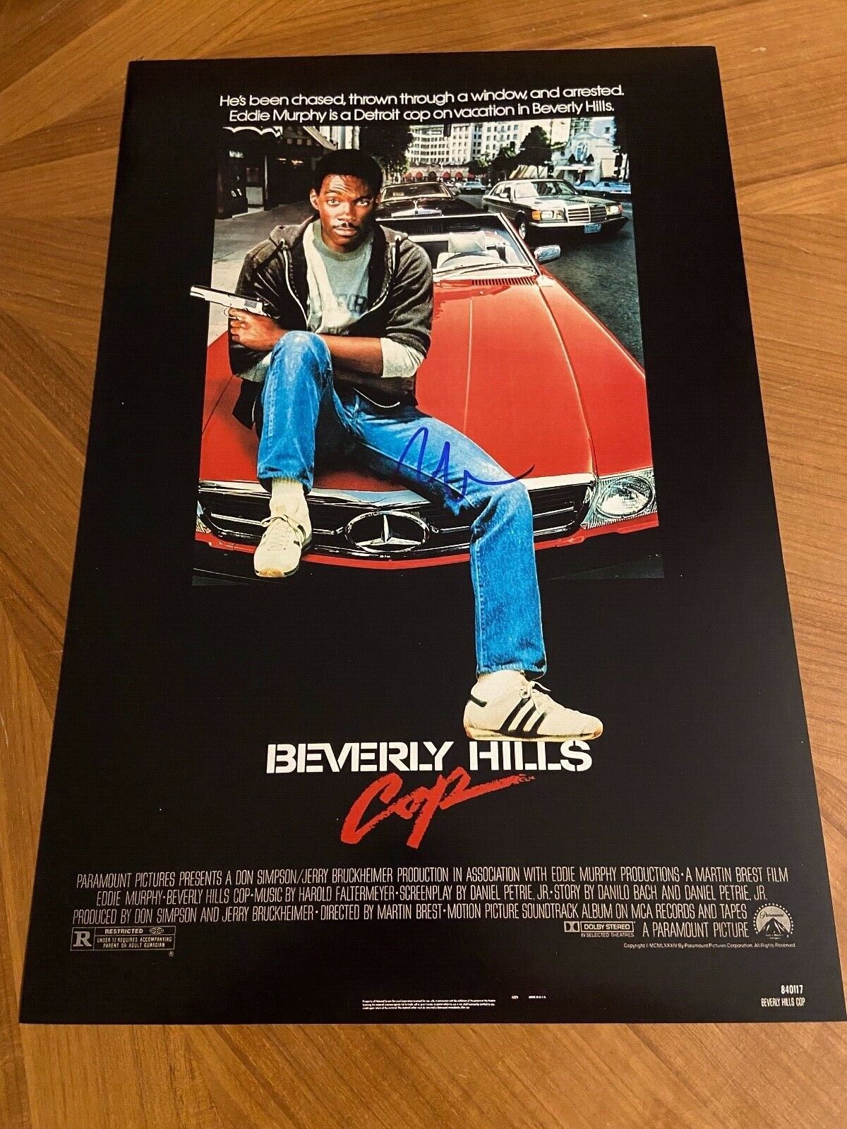 * MARTIN BREST * signed 12x18 poster * BEVERLY HILLS COP DIRECTOR * COA * 1