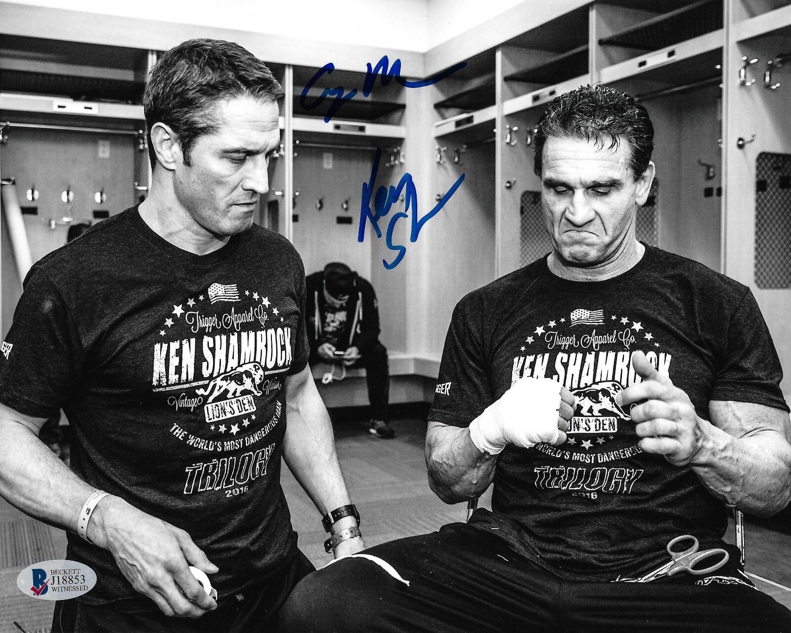 Ken Shamrock & Guy Mezger Signed UFC 8x10 Photo Poster painting BAS COA Pride FC The Lion's Den