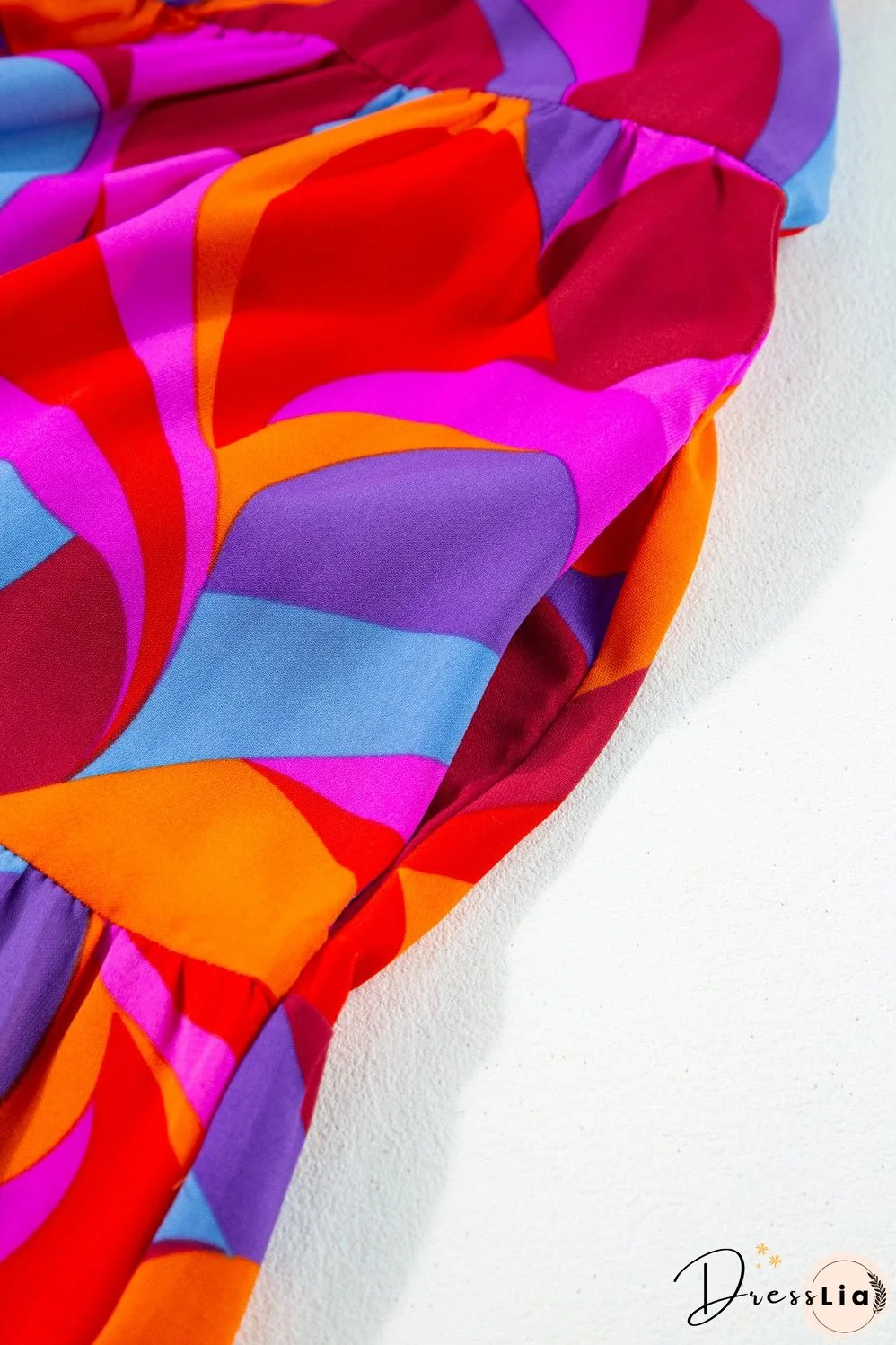 Ruffled Mock Neck Tiered Maxi Dress