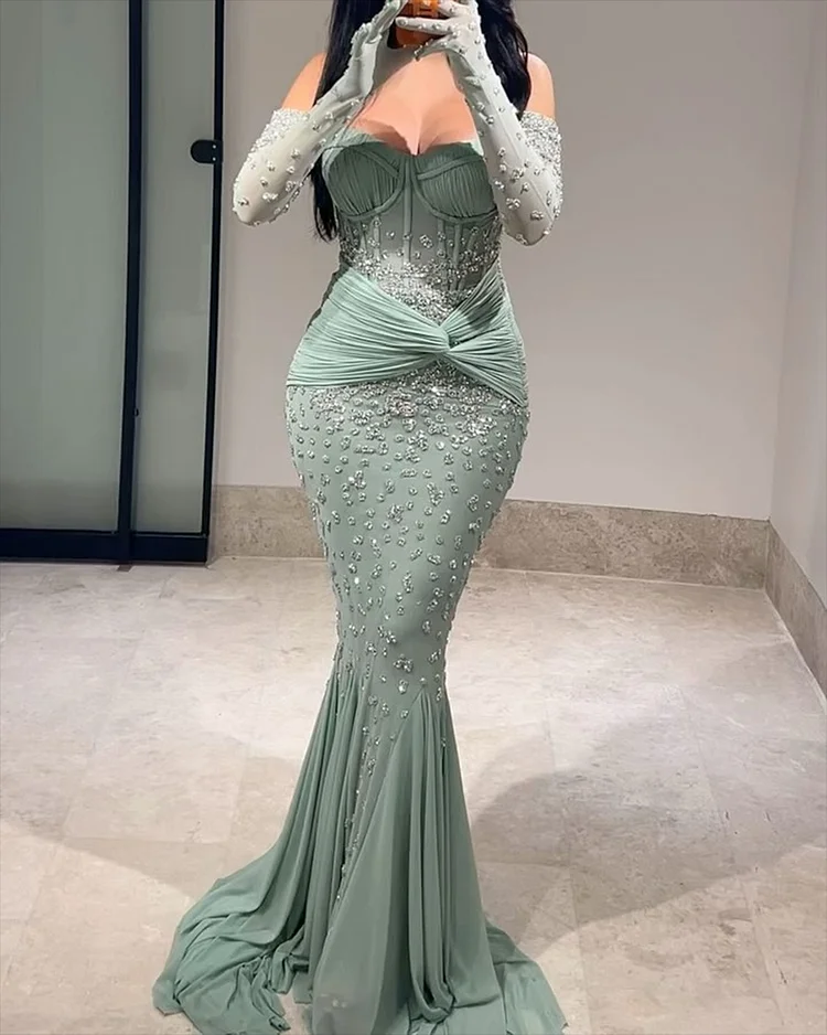 Women's Bandeau Sequin Dress