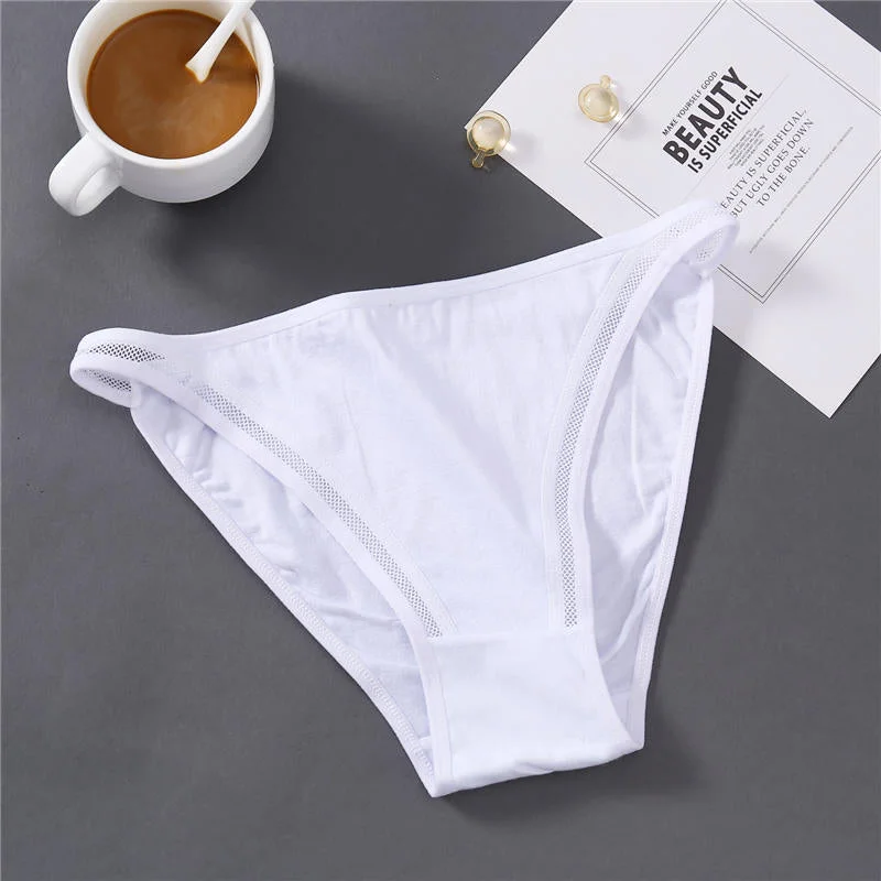 Sexy Lace Striped Panties Hollow Out Charming Panties Women Low Rise Sexy Lingerie Underwear Women Female Cotton Pantys