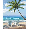 Beach - 11CT Stamped Cross Stitch - 36*46cm - Natural
