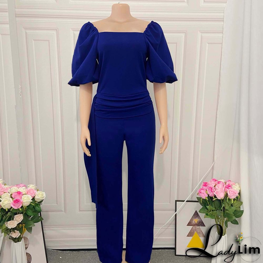 Women's Summer High Waist Chic Plus Size Jumpsuit