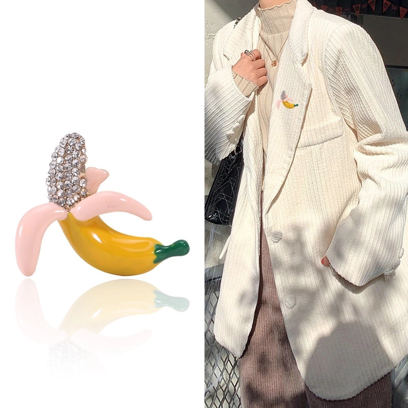 Cute Modern Style Pin Banana Alloy Women’s Brooches