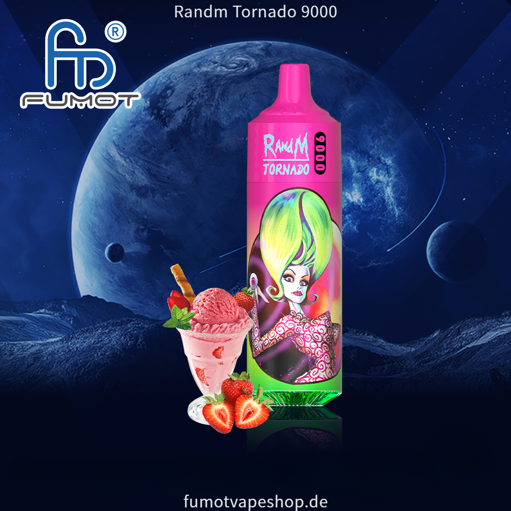 Randm Tornado 9000 Erdbeercreme  fumotvapeshop