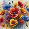 Poppy-11CT Counted Cross Stitch Kit(40x40cm)