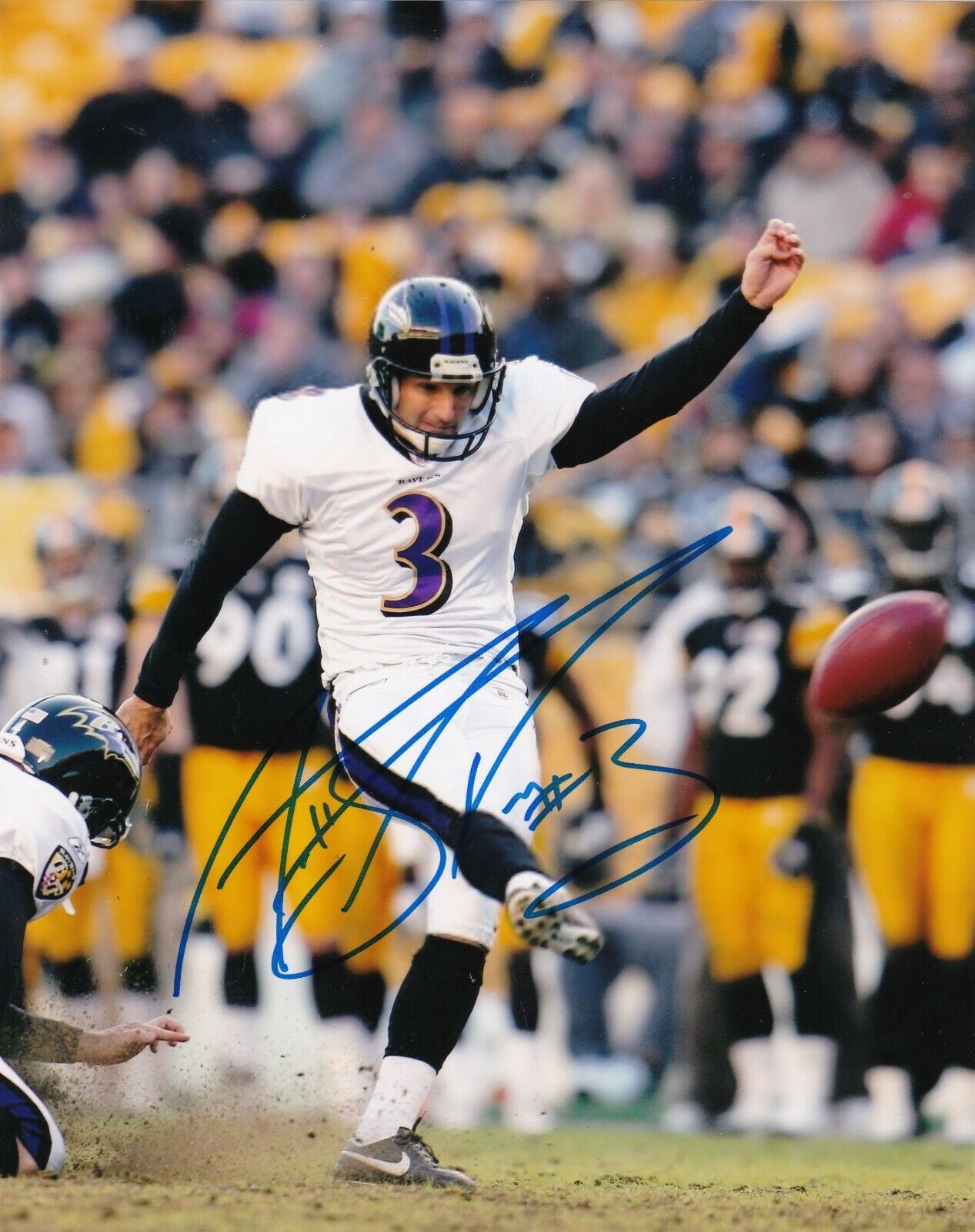 MATT STOVER BALTIMORE RAVENS ACTION SIGNED 8x10