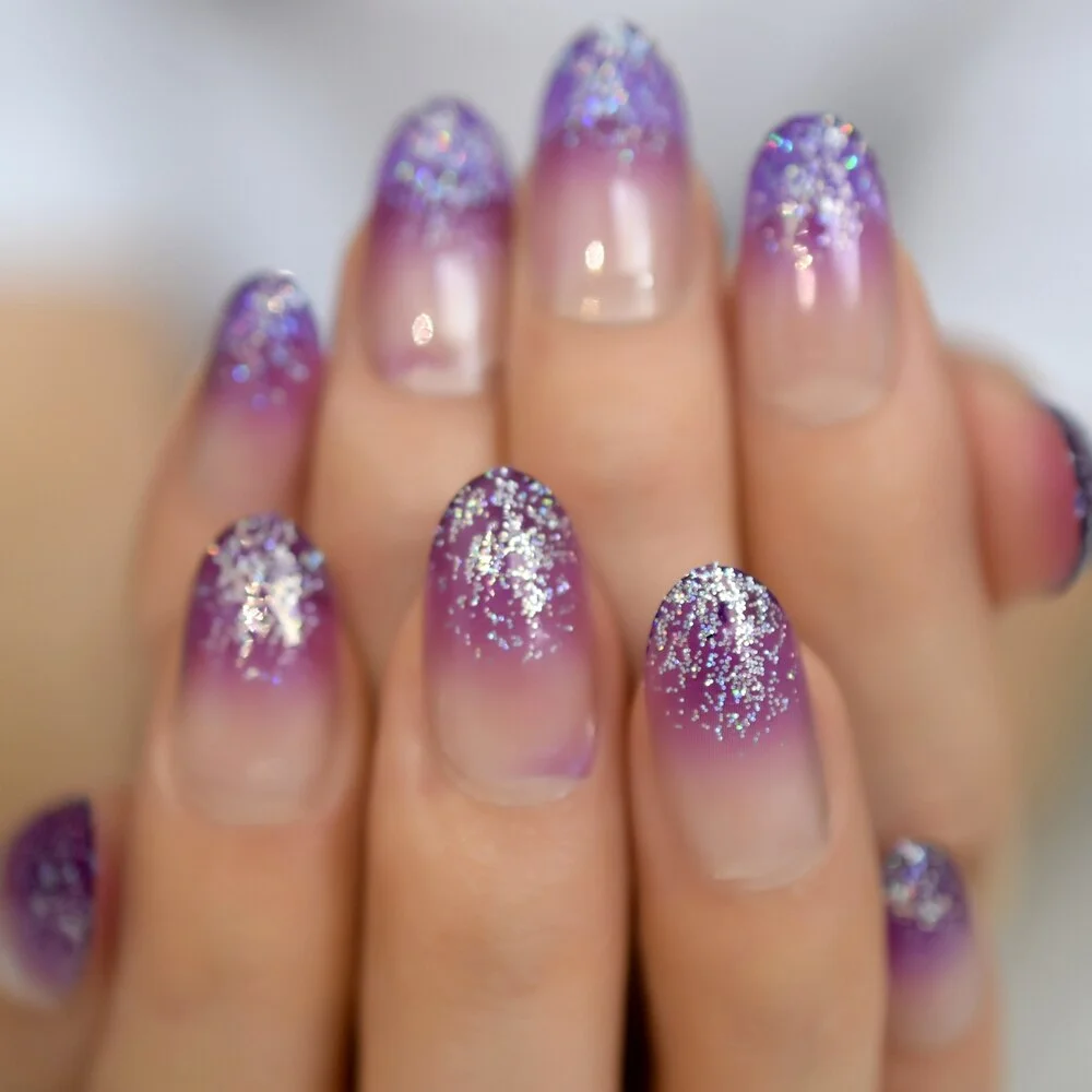 Fadeing Apple Color Medium Short Square Press On Nail 2021 New Pre Designs Red To Orange Original Nail Tips Fingernail Wholesale-Nail Inspo