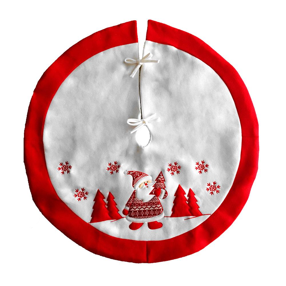 

Home Decoration Christmas Pattern Embroidered Christmas Tree Skirt, 501 Original