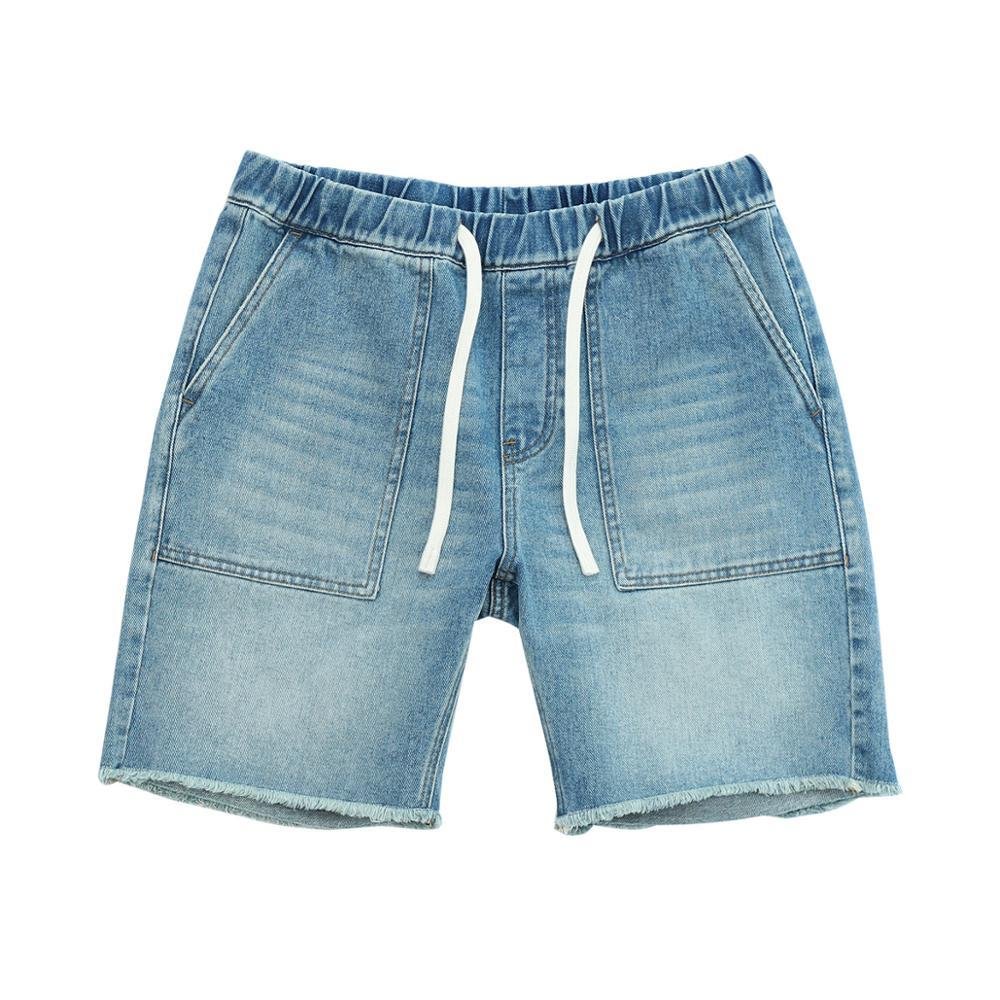 SIMWOOD 2021 summer new denim shorts men fashion raw hem drawstring wash short high quality brand clothing SJ130565