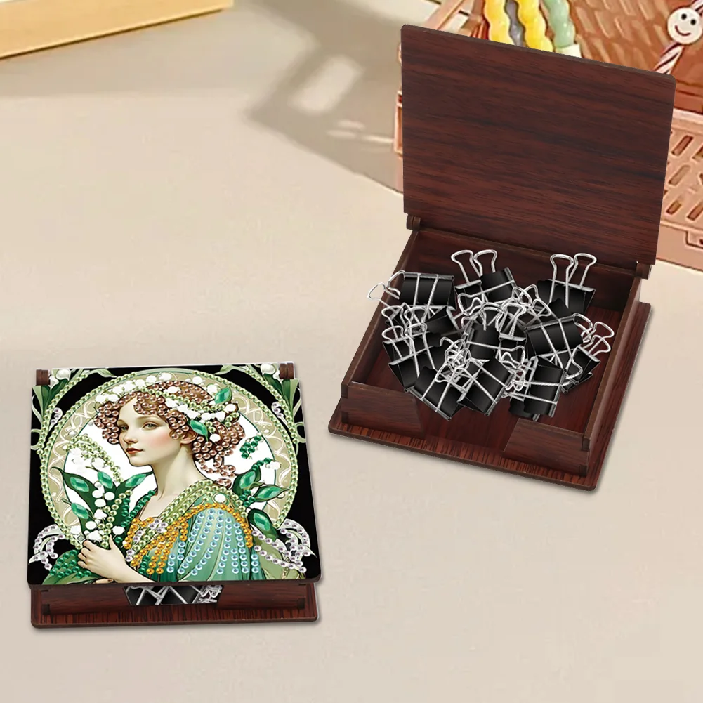 DIY Elegant Lady Diamond Painting Note Box Paper 160 Sheets of Paper for DIY Art Craft