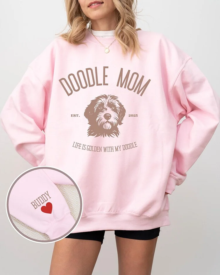 Doodle Mom Custom Dog Photo Printed Sweatshirt T-shirt Hoodie
