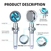 Handheld High-Pressure Shower Head, Angle-Adjustable Turbo Fan Head, Hydro-Jet Bracket And Filter, Removable One-Touch Pause Button Function