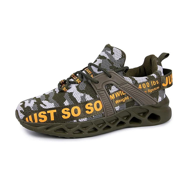 Metelo Men's Relieve Foot Pain Cushioning Walking Shoes - Yellow-Green