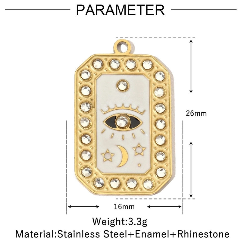 3 PCS/Package 18 * 20mm 18 * 22mm 304 Stainless Steel Geometric Heart Shape Jewelry Accessories Pendant