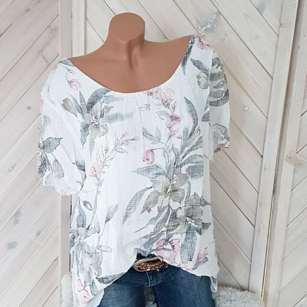 Women Long Sleeve V-neck Graphic Floral Printed Top