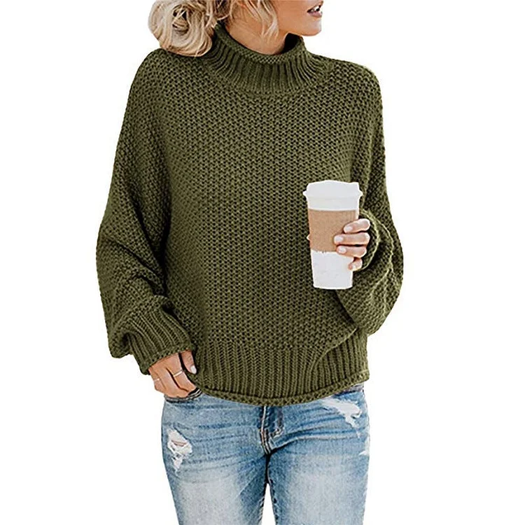 Autumn and Winter New Knitwear Women's Turtleneck Pullover | 168DEAL