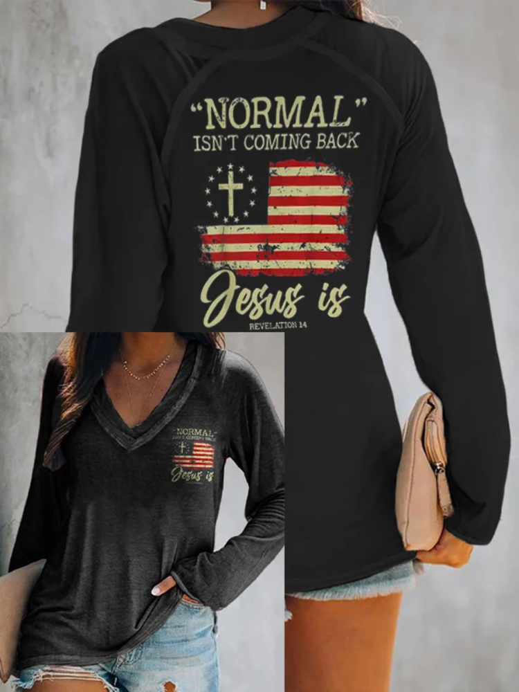 VChics Women's Print Long Sleeve Top