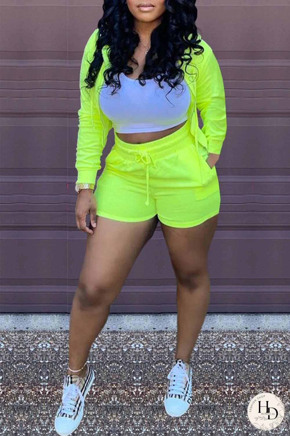 Black Fashion Casual Solid Cardigan Hooded Collar Long Sleeve Two Pieces (Without Vest)