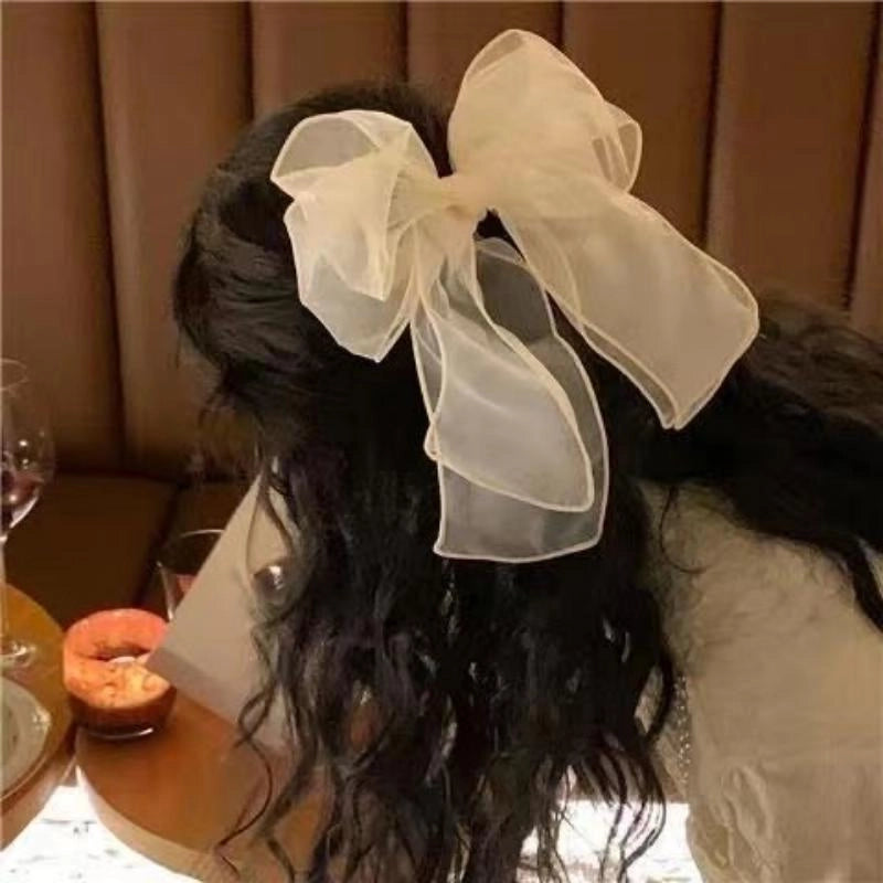 Women’s Cute Minimalist Bow Knot Gauze Hair Clip