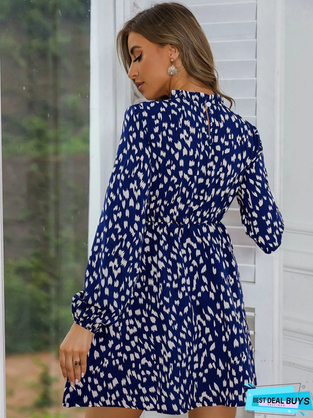 Temperament Strap Long Sleeve Dress