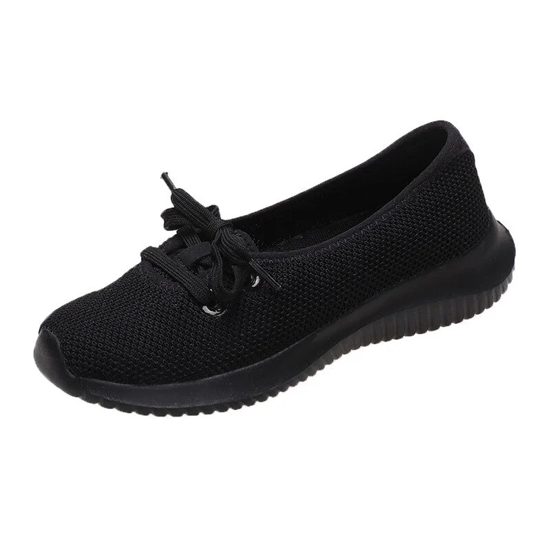 Yyvonne for Women 2022 New Women Work Shoes Comfortable Soft Breathable Mesh Casual Women Sneakers Lace Up Flats Zapatos De Mujer