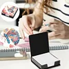 (US Local)PU Butterfly Flower Diamond Painting Notecard Box with 160 Sheets of Paper