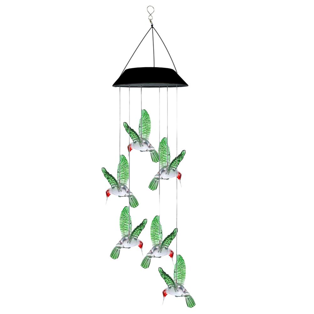 

Solar LED Hummingbird Wind Chime Light Outdoor Color Changing Hanging Lamp, 501 Original