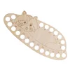 【Wholesale Discount】Wooden Carved Cross Stitch Thread Board Embroidery Thread Plate (Racoon)
