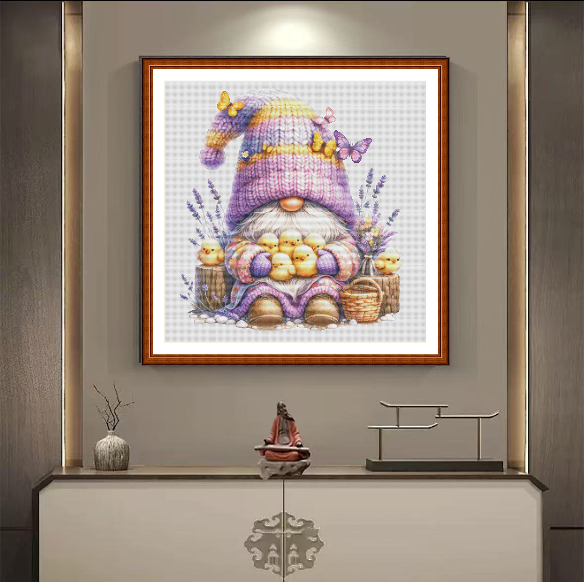 1set DIY Printed Cross Stitch Kit, 【ZZ4954- Chicken Little Dwarf Final Edition】cotton thread Painting Fairy Cross Stitch