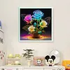 Luminous Rose Vase-11CT Stamped Cross Stitch 40*40cm/15.75*15.75in tapestrymarket