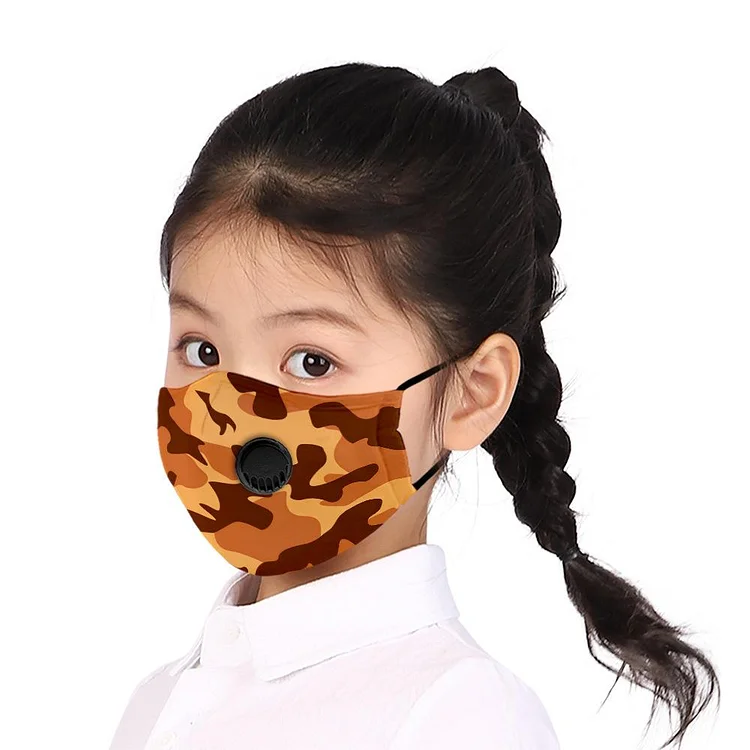 Children's Camouflage Pattern Cotton Yarn Mask