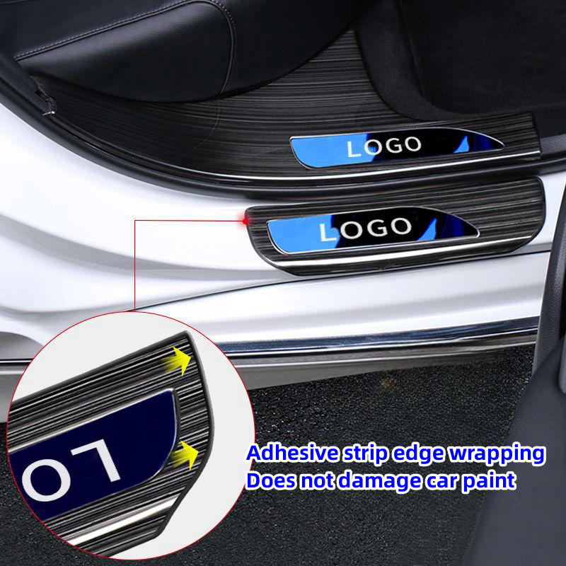 Car customized exclusive stainless steel welcome door sill strip