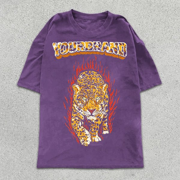 Cheetah Graphic Print Short Sleeve T-Shirt