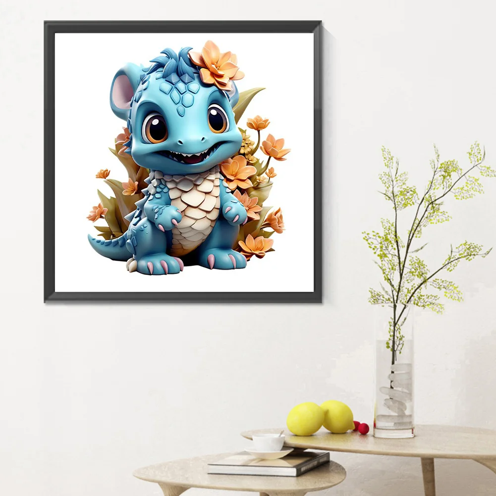 Full Round Diamond Painting 30*30cm - Little Dragon